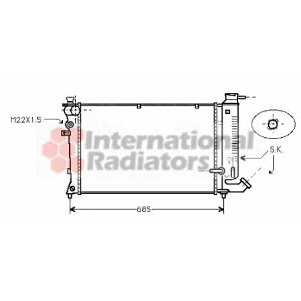 Слика на Воден радиатор (ладник) VAN WEZEL IR PLUS 09002114