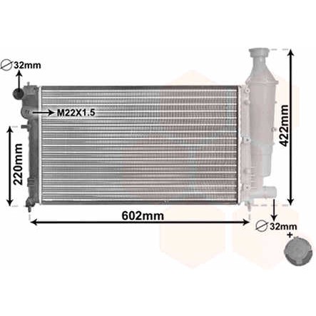 Слика на Воден радиатор (ладник) VAN WEZEL IR PLUS 09002116