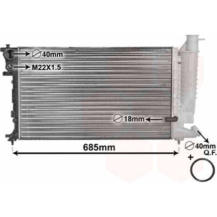 Слика на Воден радиатор (ладник) VAN WEZEL IR PLUS 09002121