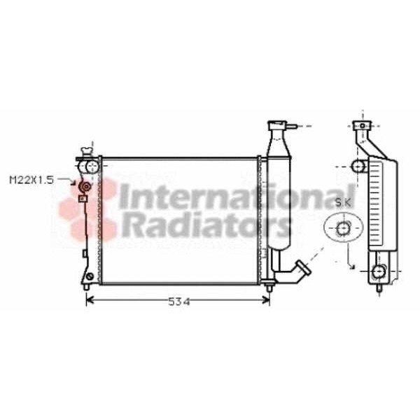 Слика на Воден радиатор (ладник) VAN WEZEL IR PLUS 09002149