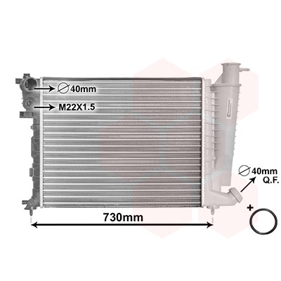 Слика на Воден радиатор (ладник) VAN WEZEL IR PLUS 09002154