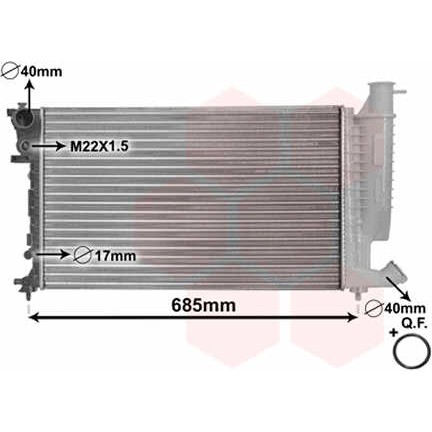 Слика на Воден радиатор (ладник) VAN WEZEL IR PLUS 09002157