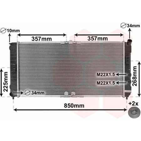 Слика на Воден радиатор (ладник) VAN WEZEL IR PLUS 37002285