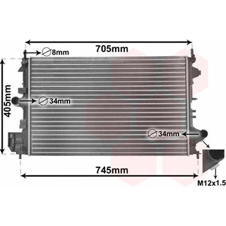 Слика на Воден радиатор (ладник) VAN WEZEL IR PLUS 37002462