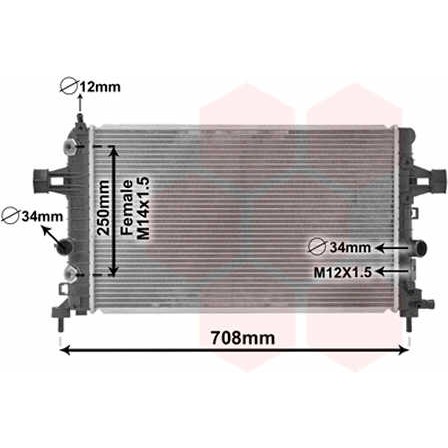 Слика на Воден радиатор (ладник) VAN WEZEL IR PLUS 37002482