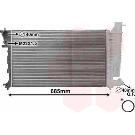 Слика на Воден радиатор (ладник) VAN WEZEL IR PLUS 40002141