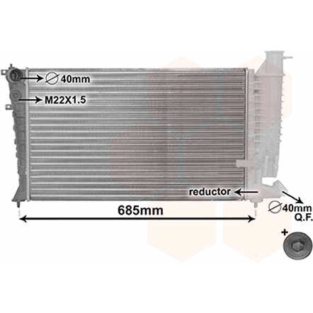 Слика на Воден радиатор (ладник) VAN WEZEL IR PLUS 40002142