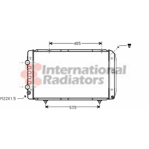 Слика на Воден радиатор (ладник) VAN WEZEL IR PLUS 40002147 за Fiat Ducato BOX 230L 2.0 - 109 коњи бензин