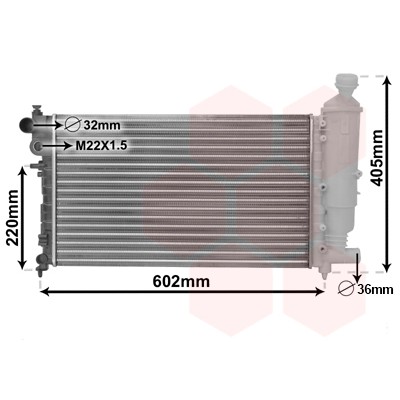 Слика на Воден радиатор (ладник) VAN WEZEL IR PLUS 40002216