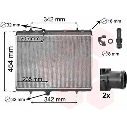 Слика на Воден радиатор (ладник) VAN WEZEL IR PLUS 40002267 за Citroen C4 Picasso UD 2.0 HDi 138 - 136 коњи дизел