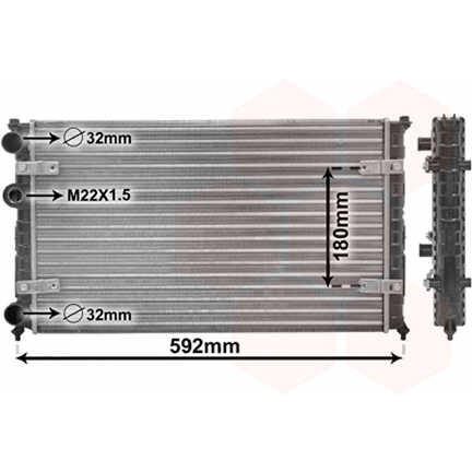 Слика на Воден радиатор (ладник) VAN WEZEL IR PLUS 49002023 за Seat Inca (6K9) 1.4 i - 60 коњи бензин