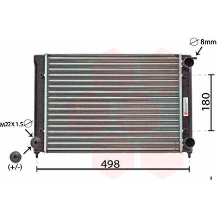 Слика на Воден радиатор (ладник) VAN WEZEL IR PLUS 58002040 за VW Scirocco (53B) 1.6 - 72 коњи бензин