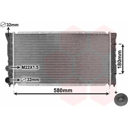 Слика на Воден радиатор (ладник) VAN WEZEL IR PLUS 58002123