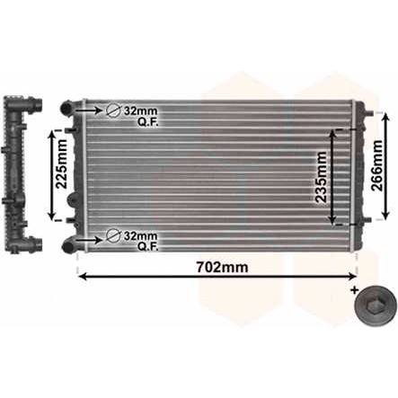 Слика на Воден радиатор (ладник) VAN WEZEL IR PLUS 58002174 за VW Beetle (9C1,1C1) 1.9 TDI - 101 коњи дизел