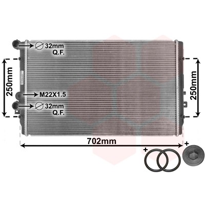 Слика на Воден радиатор (ладник) VAN WEZEL IR PLUS 58002193 за VW Jetta 4 (1J2) 1.9 TDI - 150 коњи дизел