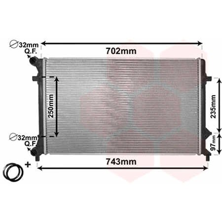 Слика на Воден радиатор (ладник) VAN WEZEL IR PLUS 58002205 за VW Jetta 3 (1K2) 1.9 TDI - 105 коњи дизел