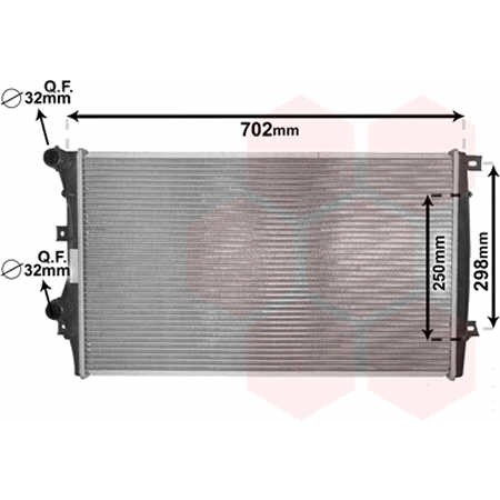 Слика на Воден радиатор (ладник) VAN WEZEL IR PLUS 58002206