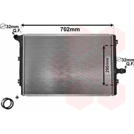 Слика на Воден радиатор (ладник) VAN WEZEL IR PLUS 58002208