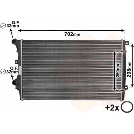 Слика на Воден радиатор (ладник) VAN WEZEL IR PLUS 58012206