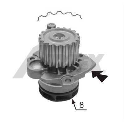 Слика на Водна пумпа AIRTEX 1669 за Mitsubishi Outlander (CW) 2.0 DI-D - 140 коњи дизел