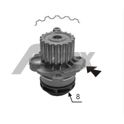 Слика на Водна пумпа AIRTEX 1998 за Seat Toledo 3 (5P2) 2.0 TDI - 136 коњи дизел