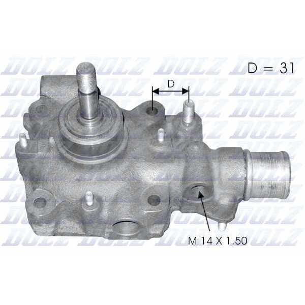 Слика на Водна пумпа DOLZ B114 за камион Iveco Daily 1 Box 35-10 (12974212, 12974217, 12974417) - 92 коњи дизел