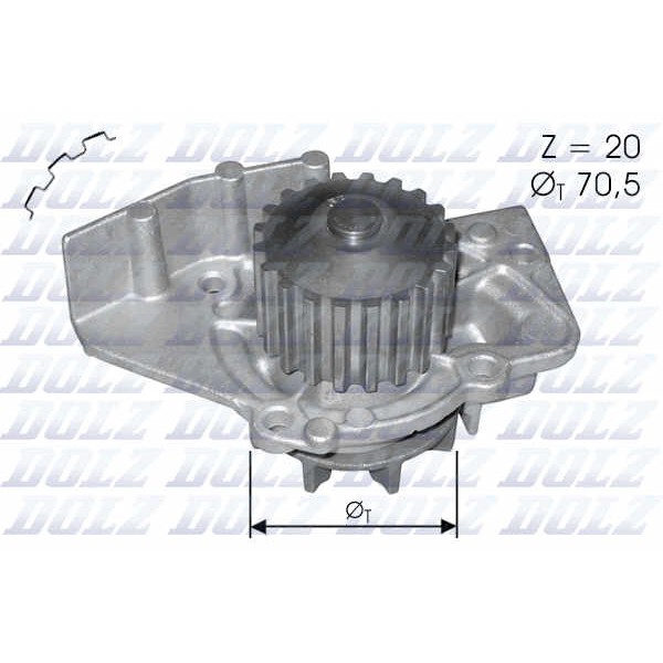 Слика на Водна пумпа DOLZ C120 за Citroen Jumpy BOX BS,BT,BY,BZ 1.9 D 70 - 69 коњи дизел