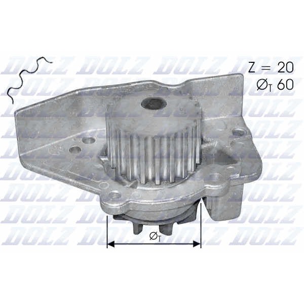 Слика на Водна пумпа DOLZ N405 за Citroen BX Break XB 19 - 120 коњи бензин