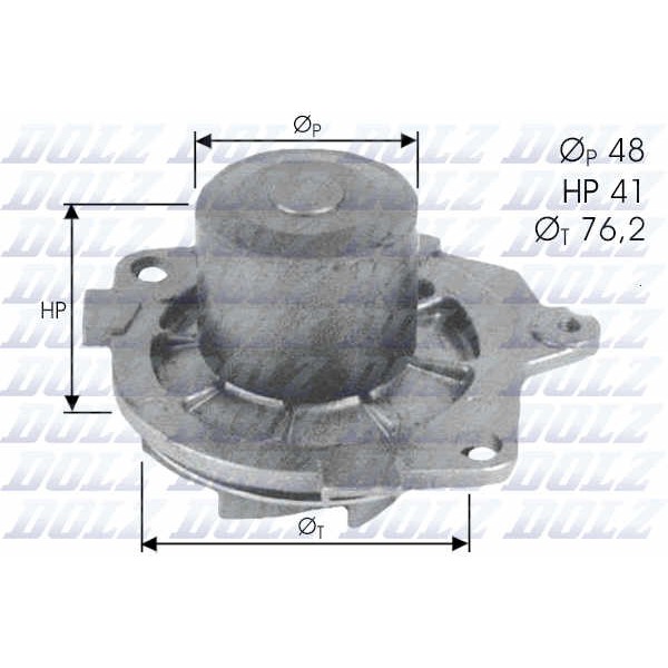Слика на Водна пумпа DOLZ S314 за Alfa Romeo 147 (937) Hatchback 1.9 JTDM - 115 коњи дизел