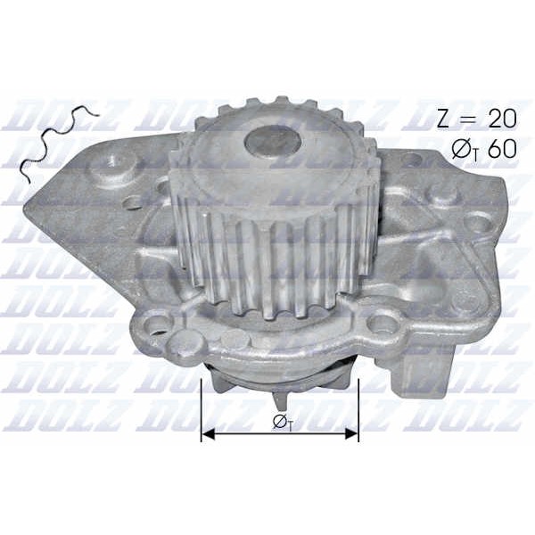 Слика на Водна пумпа DOLZ T136 за Peugeot 205 (20A,C) 1.6 - 75 коњи бензин