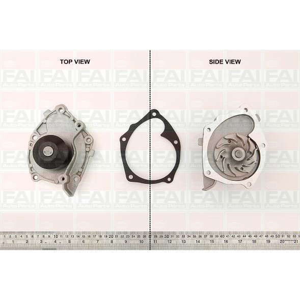 Слика на Водна пумпа FAI AutoParts WP6327 за Renault Laguna 2 Grandtour (KG0-1) 2.0 16V Turbo (KG0S, KG0Z, KG1L, KG1M) - 163 коњи бензин