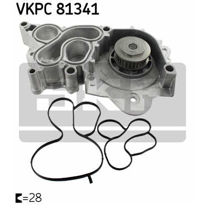 Слика на Водна пумпа SKF VKPC 81341 за VW Jetta 7 Sportwagon (BA5) 1.4 TSI - 140 коњи бензин