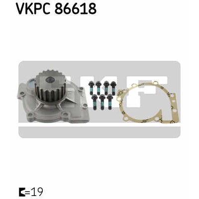 Слика на Водна пумпа SKF VKPC 86618 за Renault Laguna (B56,556) 2.0 - 140 коњи бензин