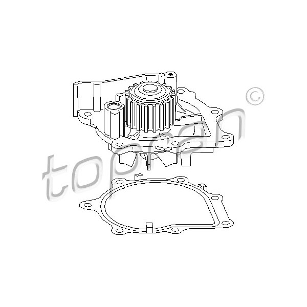 Слика на Водна пумпа TOPRAN 304 141 за Citroen C5 RD Sedan 2.2 HDi 200 - 204 коњи дизел