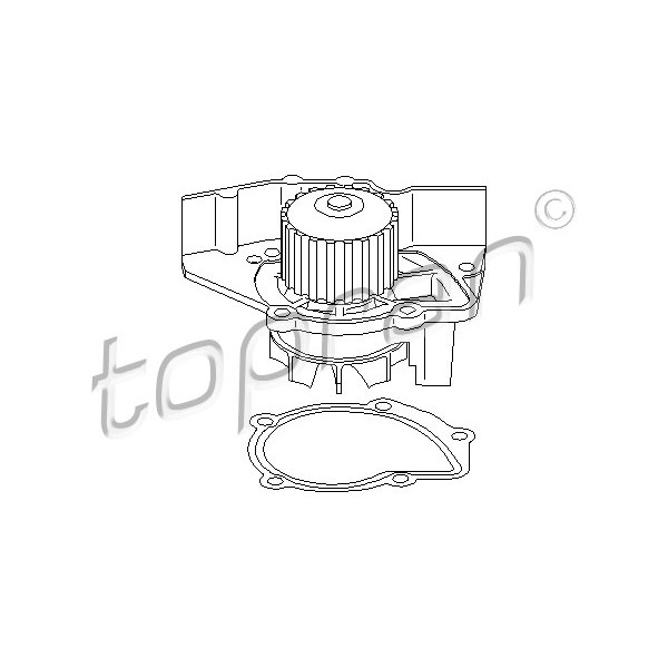 Слика на Водна пумпа TOPRAN 720 163 за Citroen Xantia Estate X1 1.9 Turbo D - 90 коњи дизел