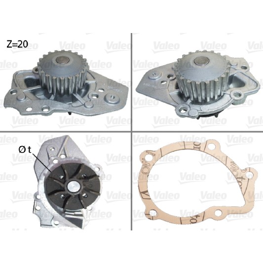Слика на Водна пумпа VALEO 506014 за Peugeot 305 Estate (581E) 1.9 Diesel - 65 коњи дизел