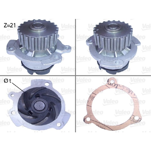 Слика на Водна пумпа VALEO 506151 за Lada Cevaro (2108, 2109) 1500 - 72 коњи бензин