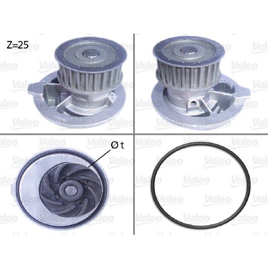 Слика на Водна пумпа VALEO 506309 за Opel Calibra A 2.0 i Turbo 4x4 - 204 коњи бензин