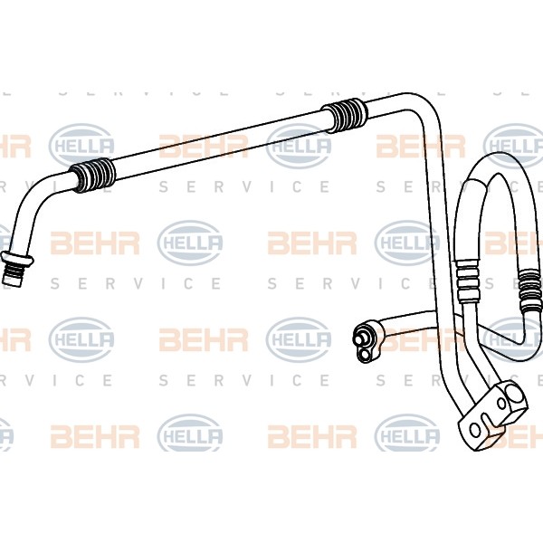 Слика на вод висок притисок/вакум, клима уред HELLA BEHR  SERVICE  PREMIUM LINE 9GS 351 337-011 за Ford Mondeo 2 Saloon (BFP) 2.0 i - 131 коњи бензин