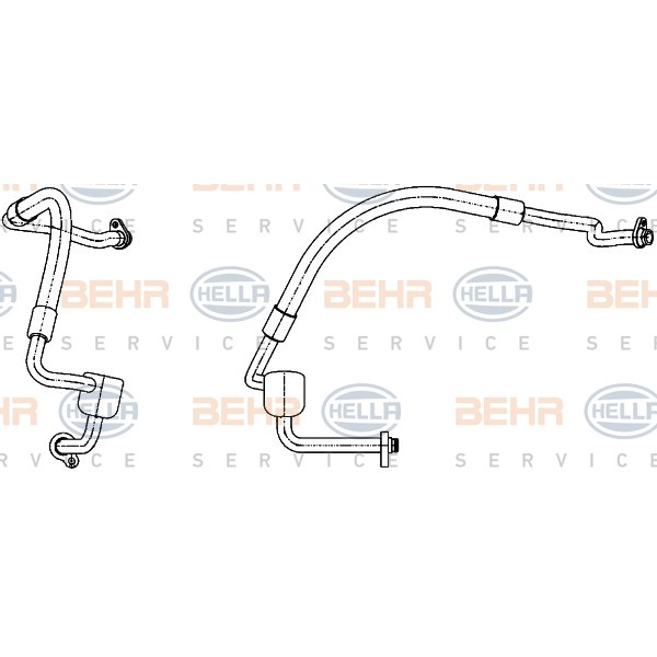 Слика на вод за низок притисок, клима уред BEHR HELLA SERVICE PREMIUM LINE 9GS 351 338-551 за Ford Mondeo 4 2.0 TDCi - 140 коњи дизел