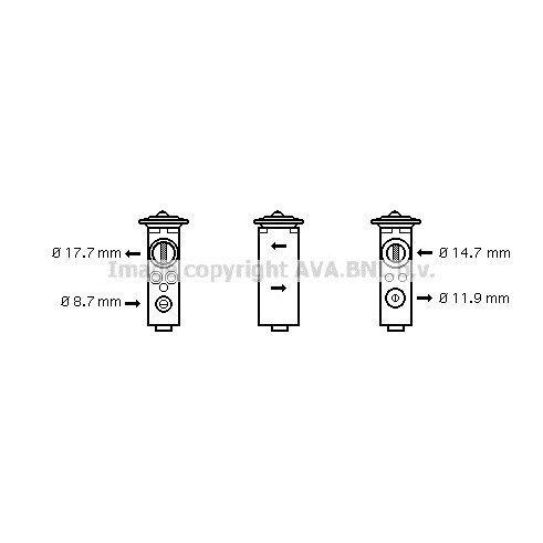 Слика на Возвратен вентил за клима уред AVA QUALITY COOLING OL1375 за Opel Astra F Estate 2.0 i 16V - 150 коњи бензин