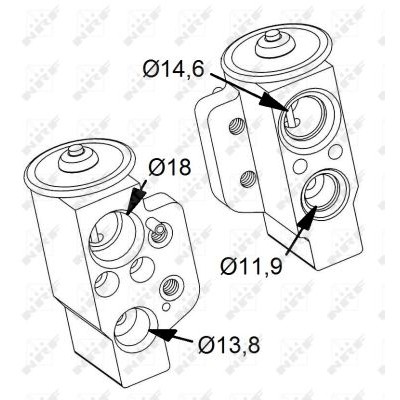 Слика на Возвратен вентил за клима уред NRF 38417 за VW Caddy Alltrack Box (SAA) 2.0 TDI - 102 коњи дизел