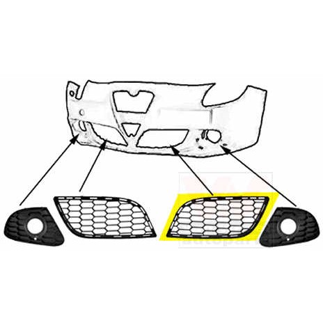 Слика на воздушна решетка, браник VAN WEZEL 0113595 за Alfa Romeo Giulietta (940) 1.8 TBi - 235 коњи бензин