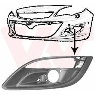 Слика на воздушна решетка, браник VAN WEZEL 3753591 за Opel Astra J Sedan 1.3 CDTI - 95 коњи дизел