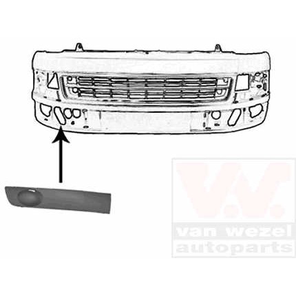 Слика на воздушна решетка, браник VAN WEZEL 5790592 за VW Multivan 5 2.0 TDI - 136 коњи дизел