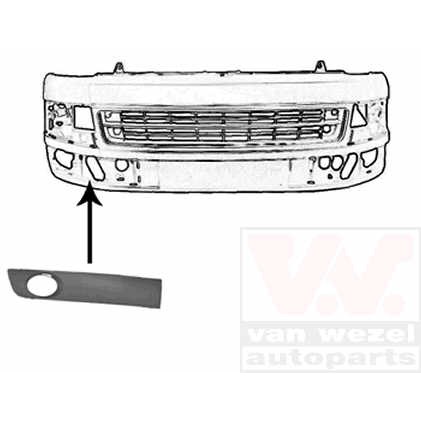 Слика на воздушна решетка, браник VAN WEZEL 5790594 за VW Transporter T5 Box 2.0 TSI - 150 коњи бензин