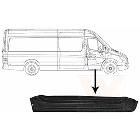 Слика на врата, каросерија VAN WEZEL 3077272 за Mercedes Sprinter 3.5-t Box (906) 316 LGT (906.633, 906.635) - 156 коњи Бензин/Автогаз (LPG)