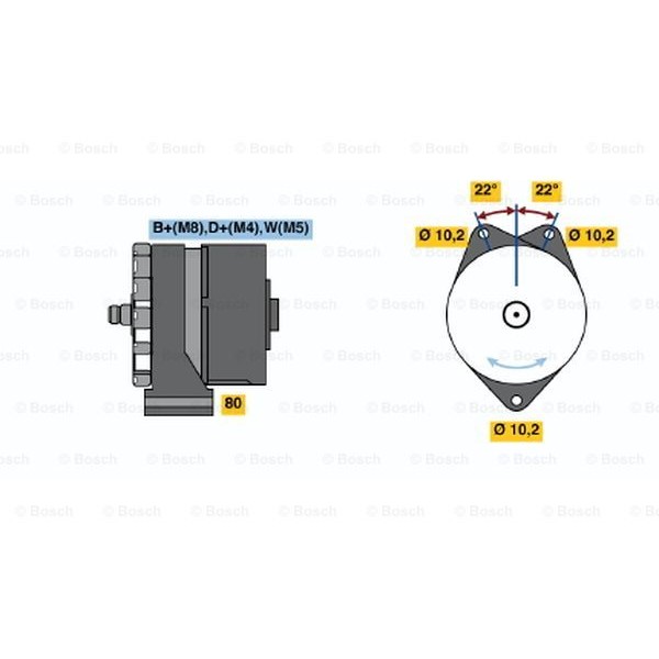 Слика на Генератор BOSCH 0 120 469 891 за камион DAF F 2800 FA 2800 DKS - 310 коњи дизел