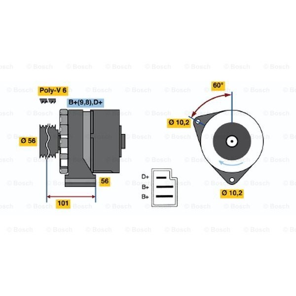 Слика на Генератор BOSCH 0 986 033 750