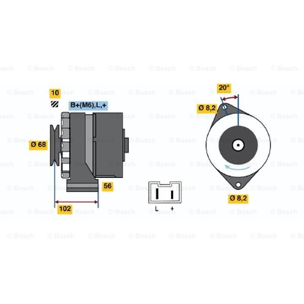 Слика на Генератор BOSCH 0 986 034 740 за Renault Express Box 1.2 - 54 коњи бензин